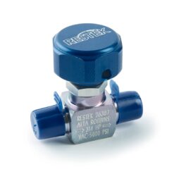 1/4" Male NPT x 1/4" Male NPT UHP Sample Cylinder Valve, 5000 psig DOT Pressure Rating, Sulfinert Treated