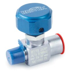 1/4" Male NPT x 1/4" Female NPT Sample Cylinder Valve, 5000 psig DOT Pressure Rating, Sulfinert Treated