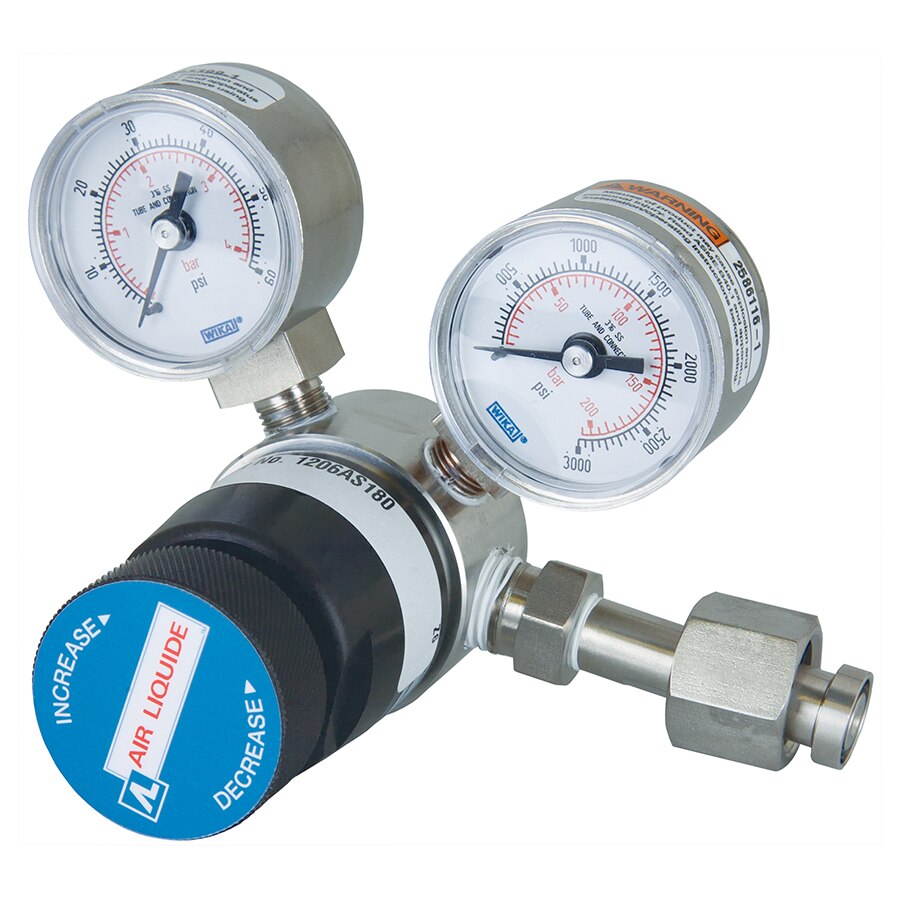 Airgas High-Purity Stainless-Steel Single-Stage VOC Regulator, CGA 180 (1-30 psig)