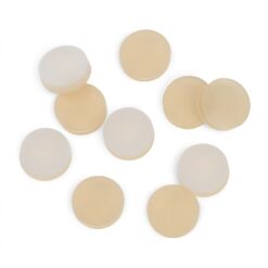 Replacement Septa for Gas Sampling Bags with Stainless-Steel Valves, 9.52 mm (0.375") Diameter, 2.5 mm (0.100") Thickness, PTFE-Faced Silicone, 10-pk.