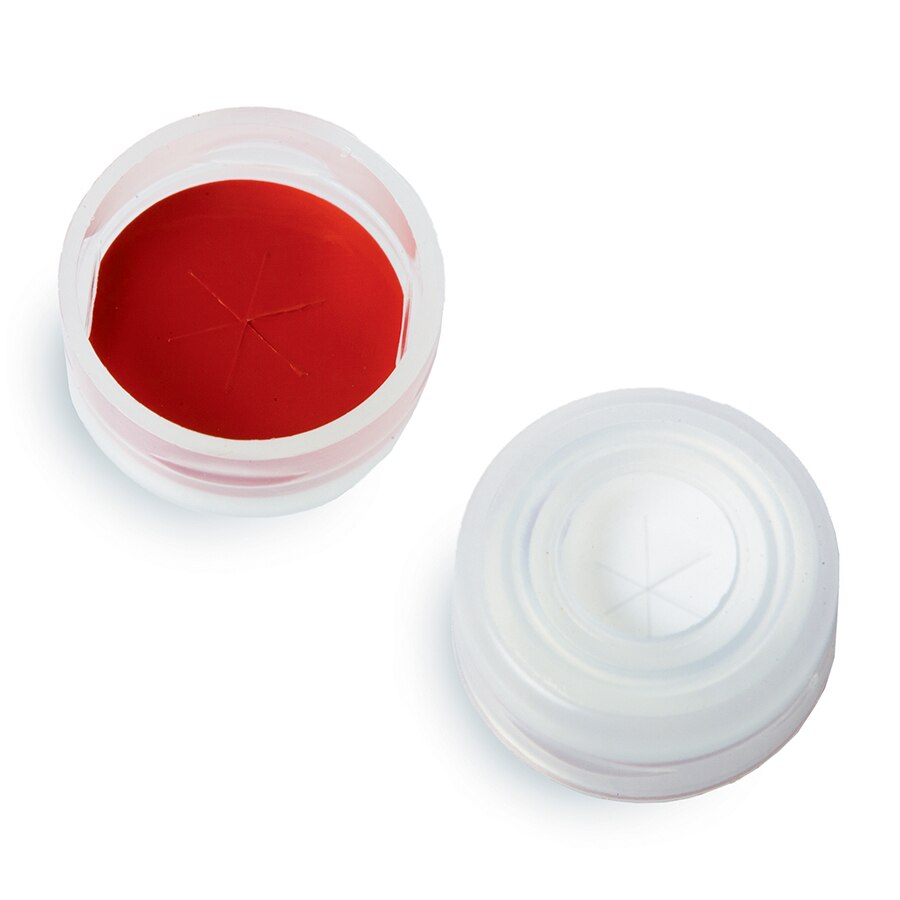 Snap Top Vial Caps, PTFE/Silicone w/Starburst, Clear, 2.0 mL, 11 mm, 1000-pk.