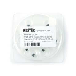 Ferrules, Capillary, Vespel/Graphite, Standard for 1/16" Compression-Type Fittings, VG1, 85% Vespel/15% Graphite, 1/16" x 0.5 mm ID, 10-pk.