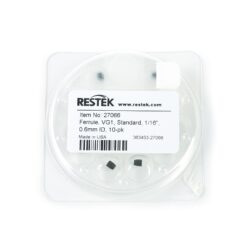 Ferrules, Capillary, Vespel/Graphite, Standard for 1/16" Compression-Type Fittings, VG1, 85% Vespel/15% Graphite, 1/16" x 0.6 mm ID, 10-pk.