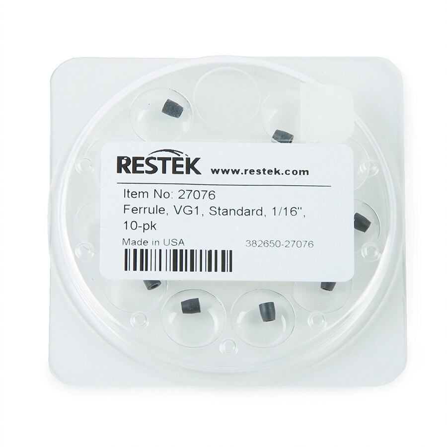 Ferrules, Capillary, Vespel/Graphite, Standard for 1/16" Compression-Type Fittings, VG1, 85% Vespel/15% Graphite, 1/16", 10-pk.
