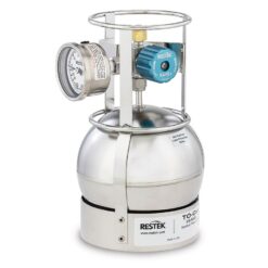 TO-Can Air Sampling Canister, 1 L, with 3-Port RAVE+ Valve with Gauge