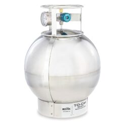 TO-Can Air Sampling Canister, 15 L, with 3-Port RAVE+ Valve with Gauge