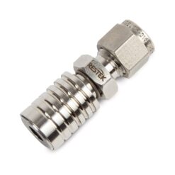 RAVEqc Quick-Connect Female Valve to 1/4" Male Compression Fitting, Open Position