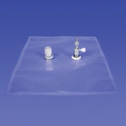 Tedlar Sampling Bag w/Stainless-Steel Push/Pull Valve & Septum Fitting, 0.5 L, 6" x 6", 10-pk.