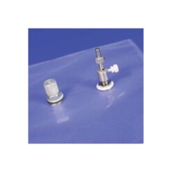 Tedlar Sampling Bag w/Stainless-Steel Push/Pull Valve & Septum Fitting, 10 L, 11.75" x 22", 10-pk.