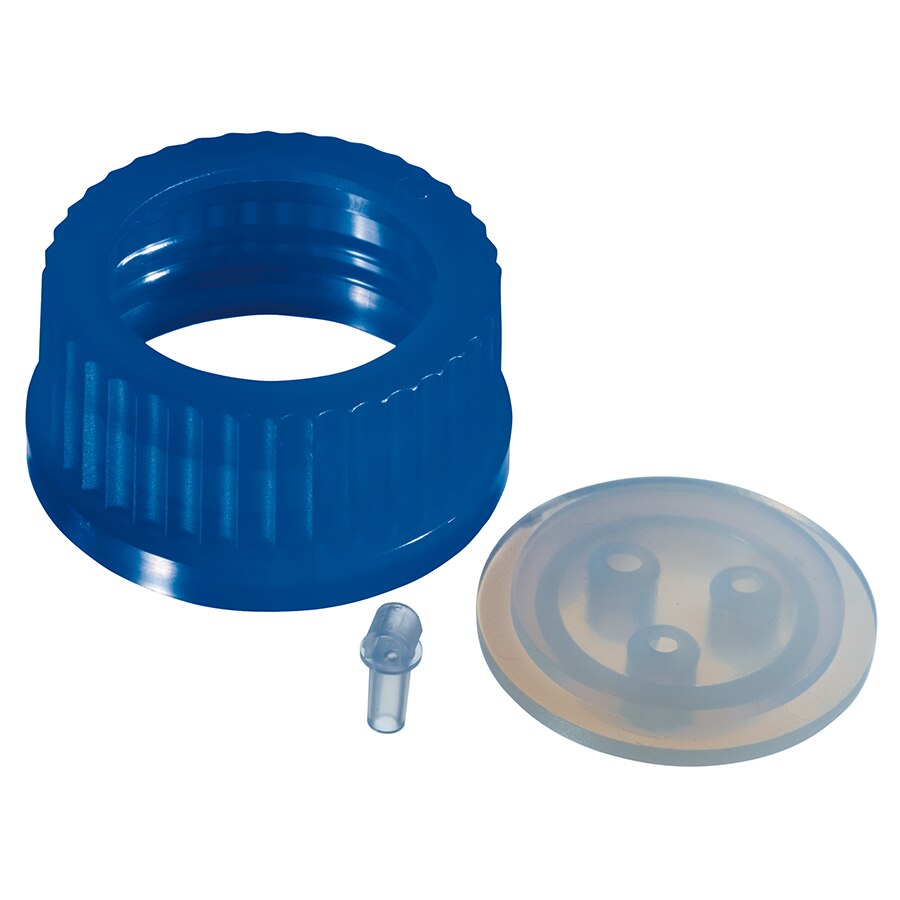 Eco-Cap for GL-45 Threaded Bottles, 3-Port, ea.