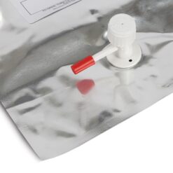 Multi-Layer Foil Gas Sampling Bags, 25 L, 18"x24" w/Polypropylene Combo Valve & Septum, 1 Eyelet, 5-pk.