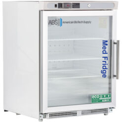 Premier Pharmacy/Vaccine Undercounter Built In Glass Door Refrigerator 4.6 Cu. Ft. ADA compliant, Left Hinged