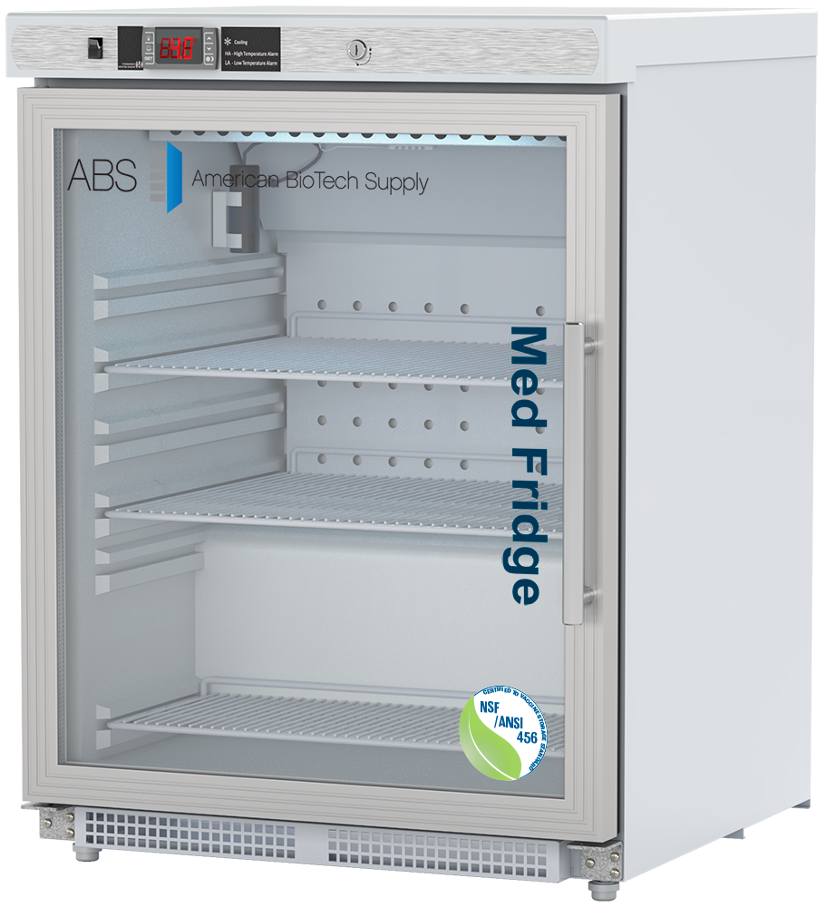 4.6 Cu. Ft, ADA Glass Door Refrigerator (Built-In); Left Hinged - NSF Compliant