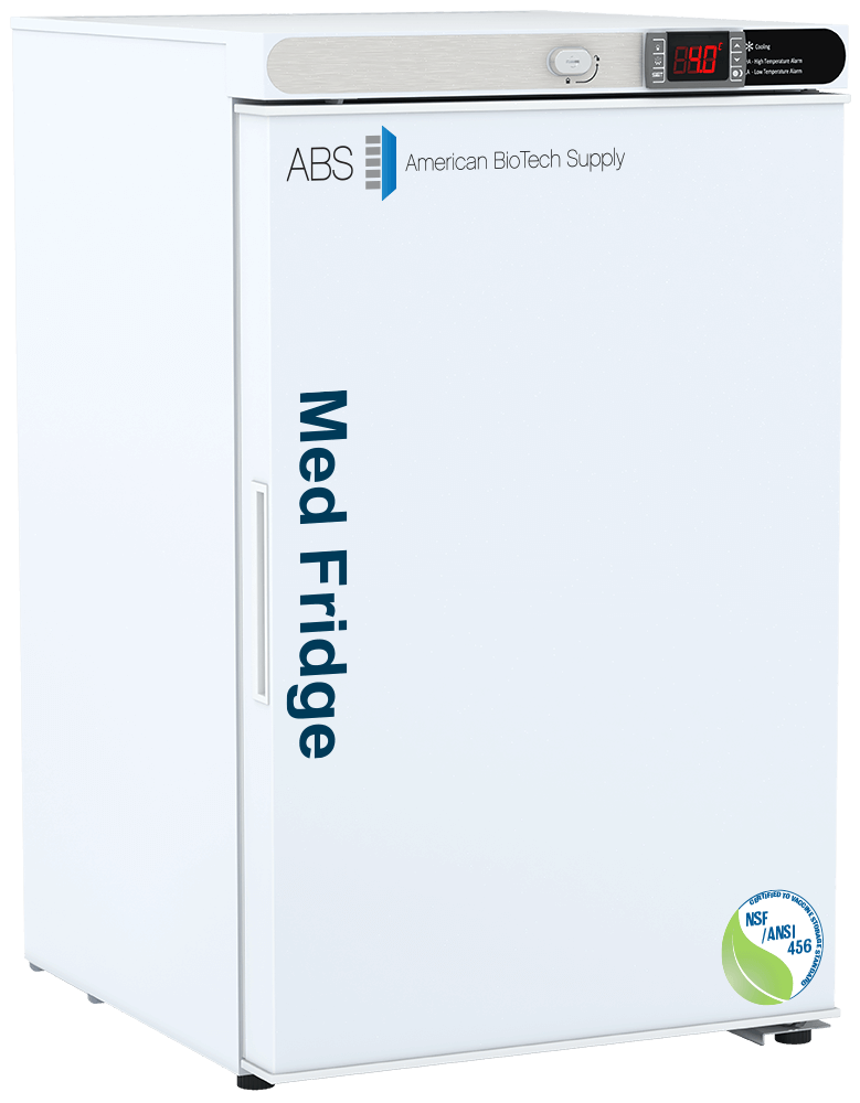 2.5 cu. ft. Solid Door Undercounter Freestanding Pharmacy Refrigerator - NSF Compliant