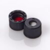 8-425 Open Top Black Polypropylene with 0.060" Pre-Slit PTFE