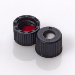 8-425 Open Top Black Polypropylene with 0.060" Pre-Slit PTFE