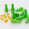Fitting 1/4-28 Green Delrin® Male Nut/Yellow ETFE Ferrule fo