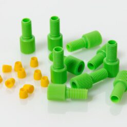Fitting 1/4-28 Green Delrin® Male Nut/Yellow ETFE Ferrule fo