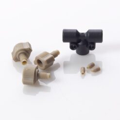 Connector Tee PEEK™ 0.020" (0.50mm) Thru-Hole for 1/16" OD T
