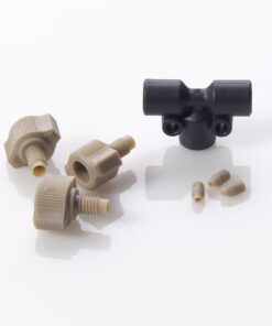 Connector Tee PEEK™ 0.020" (0.50mm) Thru-Hole for 1/16" OD T