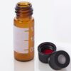 Vial Kit: 2mL Amber Glass Vial with Graduated Marking Spot,