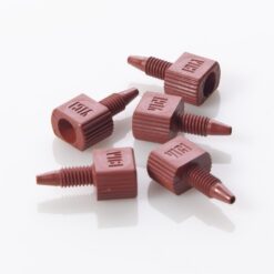 Nut 10-32 One Piece Red PEEK™ Male for 1/16" OD Tubing, 5/pk