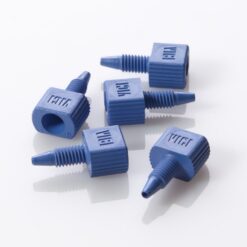 Nut 10-32 One Piece Blue PEEK™ Male for 1/16" OD Tubing, 5/p