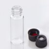 Vial Kit: 2mL Clear Glass Vial, 8-425 Black Polypropylene Sc