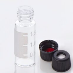Vial Kit: 2mL Clear Glass Vial with Graduated Marking Spot,