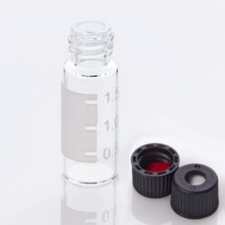 Vial Kit: 2mL Clear Glass Vial with Graduated Marking Spot,