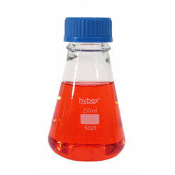 Alternative view of hybex Erlenmeyer Flasks with GL45 Cap