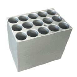 Block, 15 x 12-13mm tubes, 60mm tall, no lid