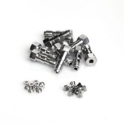 Extra long screw SS Fittings w/fittings screws, front and ba