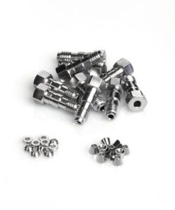 Extra long screw SS Fittings w/fittings screws, front and ba