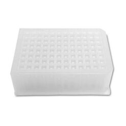 Alternative view of 96 well plate, prefilled with 4mm beads, pack of 10
