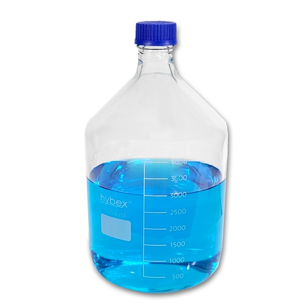 hybex Media storage bottle, 5L with standard (GL45) blue cap, 1/ea.