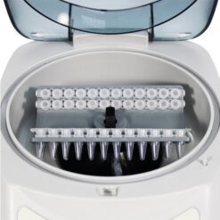 Alternative view of StripSpin12D Digital Mini Centrifuge, holds 12 position PCR strips, 100-240V (US plug)