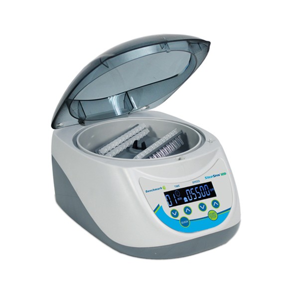 StripSpin12D Digital Mini Centrifuge, holds 12 position PCR strips, 100-240V (US plug)