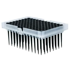 50µL, Hamilton Compatible, non-filter, non-sterile, 5 blister pack, Black Conductive, 96 tips per rack, 80 racks per case, 7680 tips per case. Pipette tips.