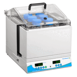 SB-12L Shaking Water Bath with universal spring platform for tubes, bottles, and flasks