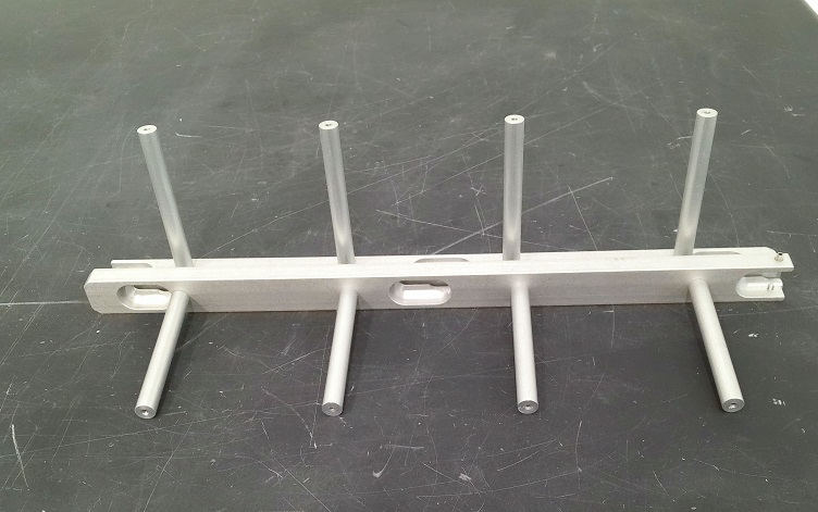 Rail, Custom Carrier, Locking, sold individually. Locks on grids for secure carrier mounting.