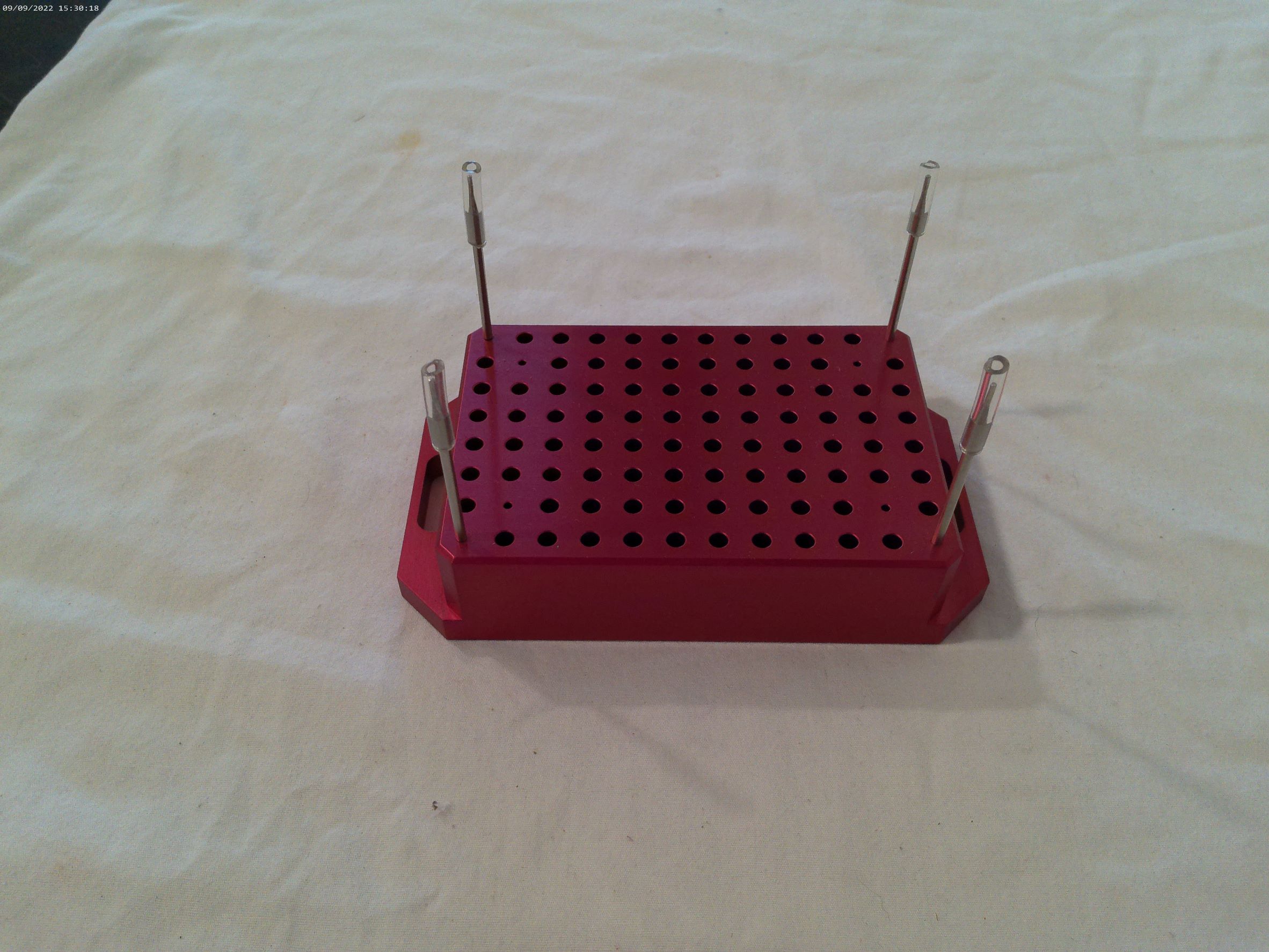Tecan Teach Block, MCA/ Te-MO/ Aquarius 96. Includes standard and high precision needles adapter block (10765326) for transfer rack. replacement part. 10619174