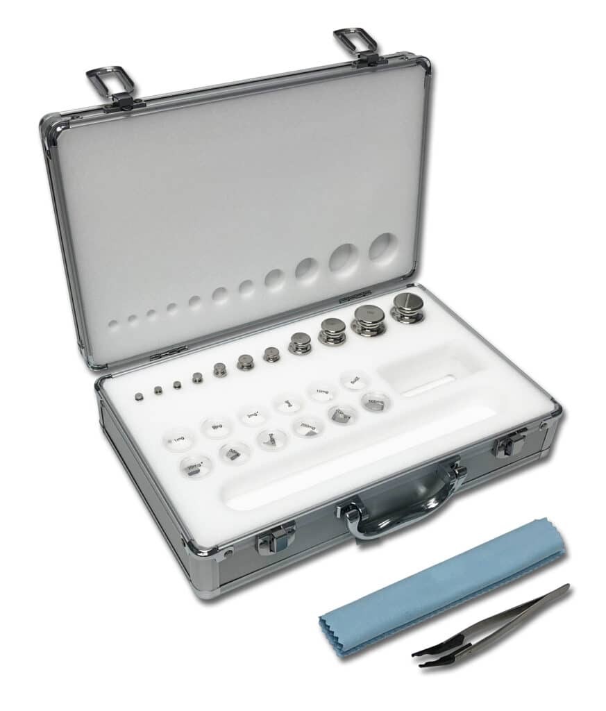 Accuris Class E2, Calibration set for Analytical Balances, 6 pcs: 1x100mg, 1x10g, 2x20g, 1x50g, 1x100g - Image 3